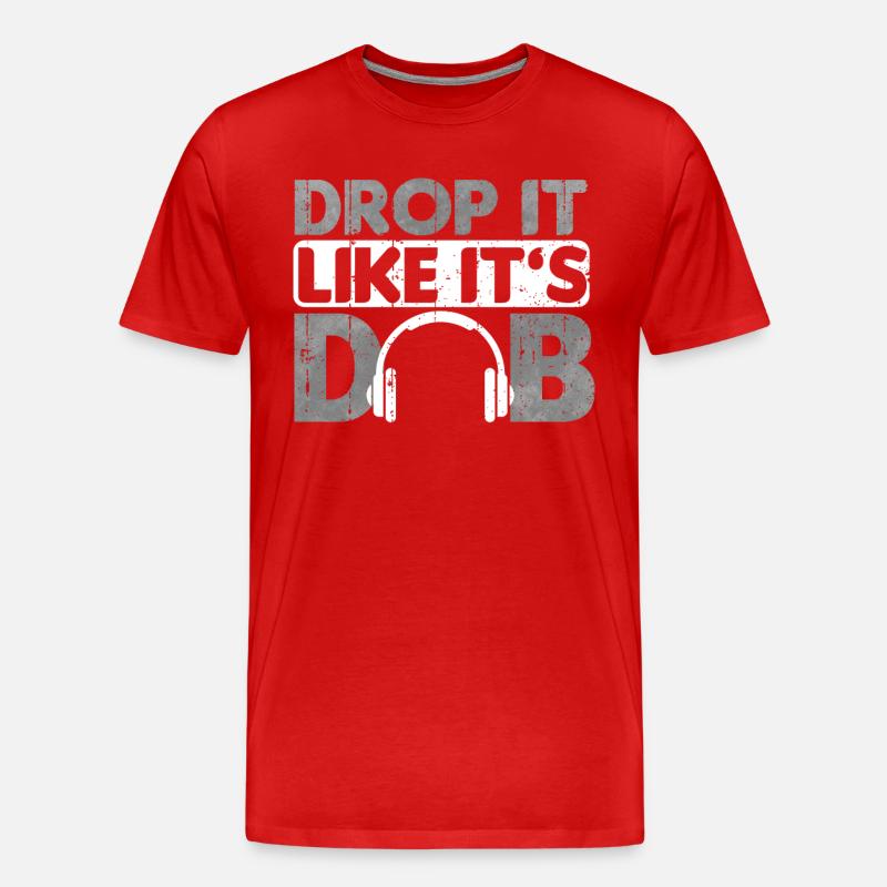 Dubstep - Männer Premium Bio T-Shirt - Rot