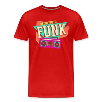 Funk Musik - Männer Premium Bio T-Shirt - Rot - Vorne - Damien (186cm)