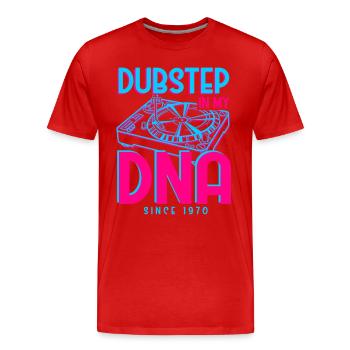 Dubstep 1970 - T-shirt bio Premium Homme - rouge - Devant - Damien (186cm)