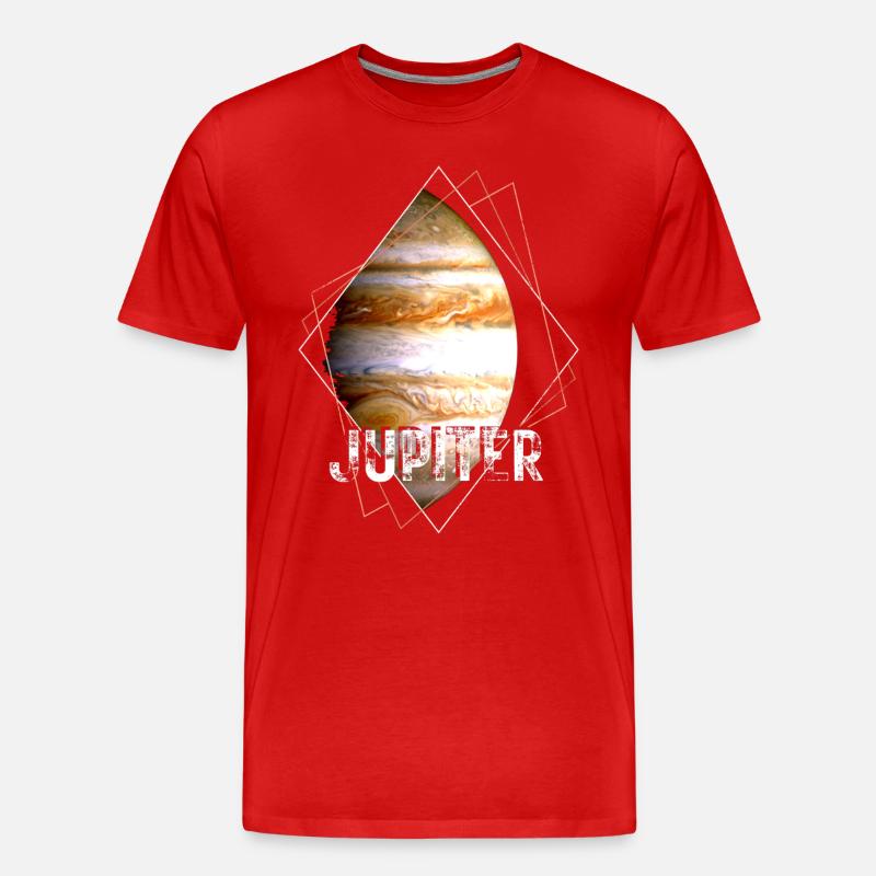 Jupiter Planet Solar System - Men's Premium Organic T-Shirt - red