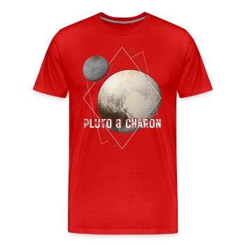 Pluton et Charon - T-shirt bio Premium Homme - rouge - Devant - Damien (186cm)