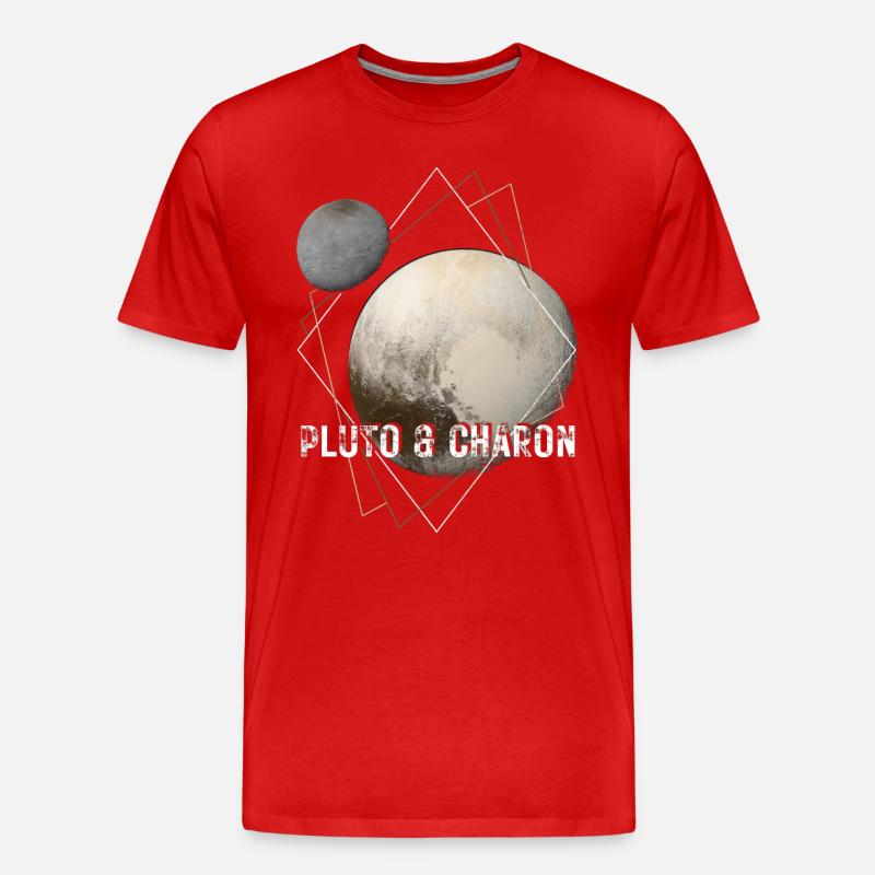 Pluto and Charon - Men's Premium Organic T-Shirt - red