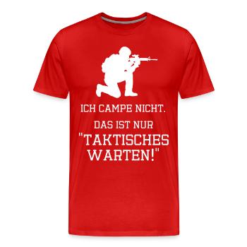 ichcampenicht - Männer Premium Bio T-Shirt - Rot - Vorne - Damien (186cm)
