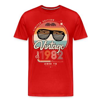 Jahrgang seit 1982 - Männer Premium Bio T-Shirt - Rot - Vorne - Damien (186cm)