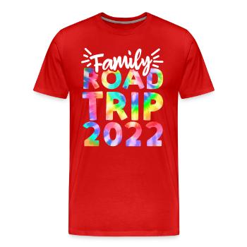 Familienausflug 2022 Autofahrt - Männer Premium Bio T-Shirt - Rot - Vorne - Damien (186cm)