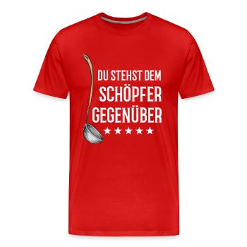 Lustiger Koch Spruch Köche Gastronomie - Männer Premium Bio T-Shirt - Rot - Vorne - Damien (186cm)