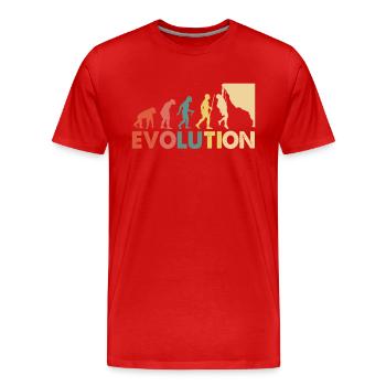 Climbing Evolution Escalade - T-shirt bio Premium Homme - rouge - Devant - Damien (186cm)
