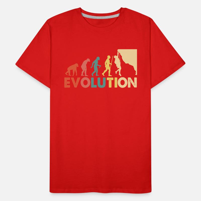 Klettern Evolution Escalade Männer Premium Bio T-Shirt