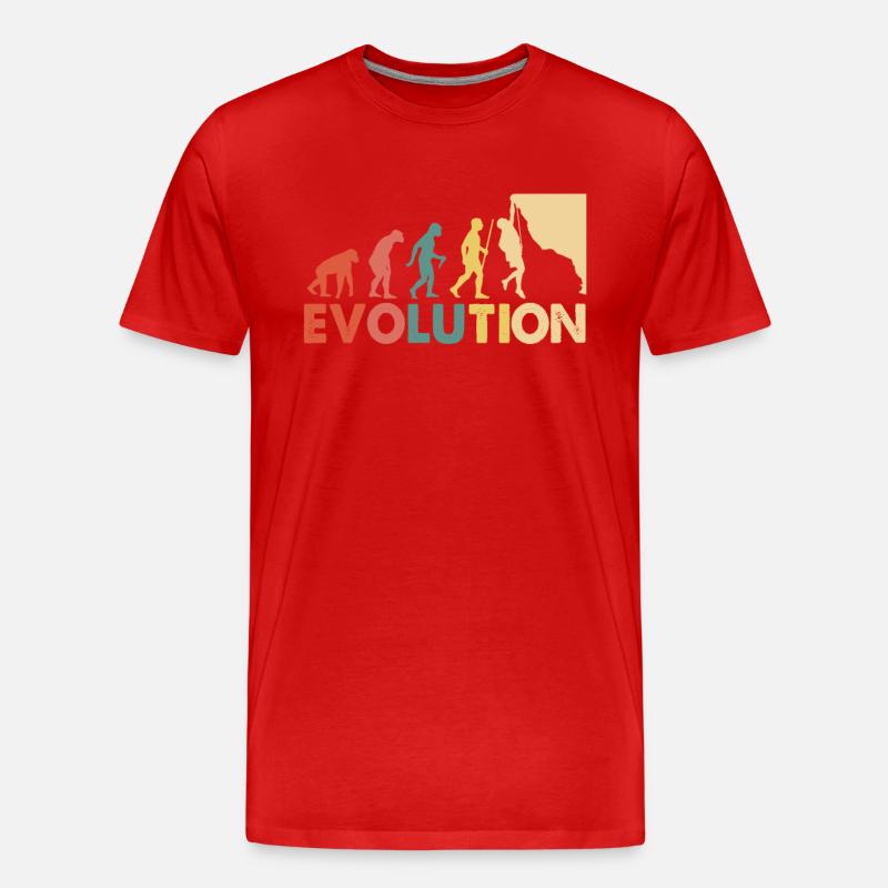 Klettern Evolution Escalade - Männer Premium Bio T-Shirt - Rot