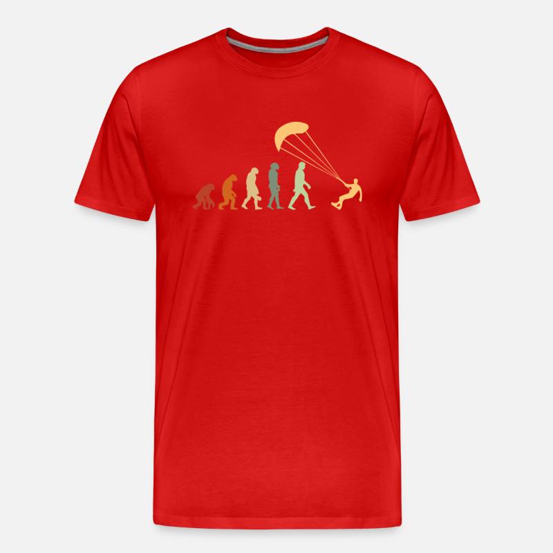 Evolution des Drachens - Männer Premium Bio T-Shirt - Rot