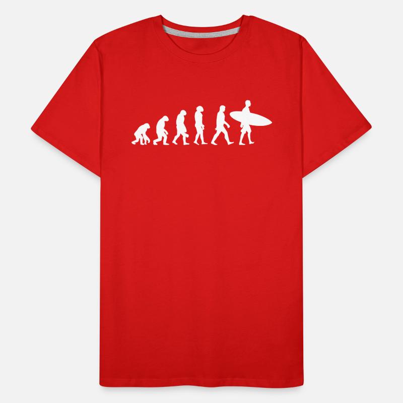 Evolution des Surfens Männer Premium Bio T-Shirt