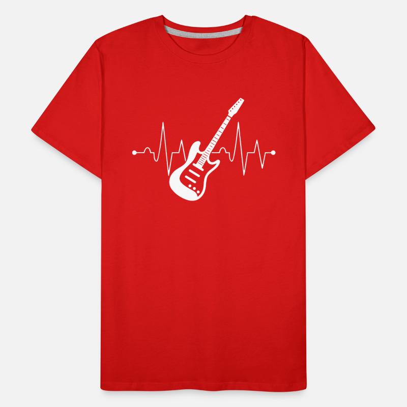 Die Herzfrequenz eines Gitarristen Männer Premium Bio T-Shirt