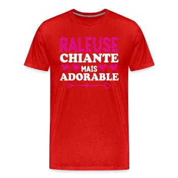 Raleuse Chiante Mais Adorable - T-shirt bio Premium Homme - rouge - Devant - Damien (186cm)