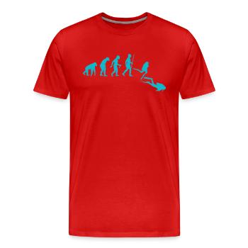 Sport Diving Sea Gift Idea Lake Birthday Water - Men's Premium Organic T-Shirt - red - Front - Damien (186cm)