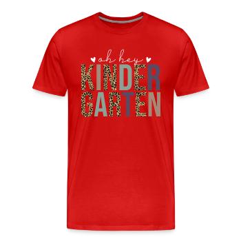 Oh Hey L'école Maternelle - T-shirt bio Premium Homme - rouge - Devant - Damien (186cm)