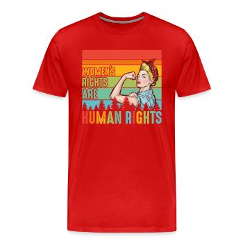 Les Droits Des Femmes Sont Des Droits Humains - T-shirt bio Premium Homme - rouge - Devant - Damien (186cm)