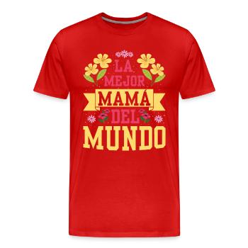 La Meilleure Maman Du Monde - T-shirt bio Premium Homme - rouge - Devant - Damien (186cm)