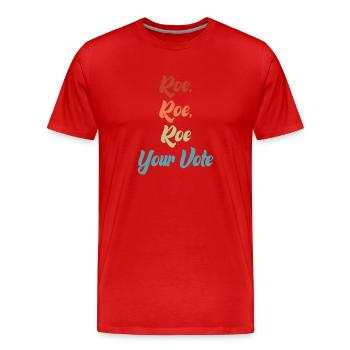 Roe deine Stimme - Männer Premium Bio T-Shirt - Rot - Vorne - Damien (186cm)