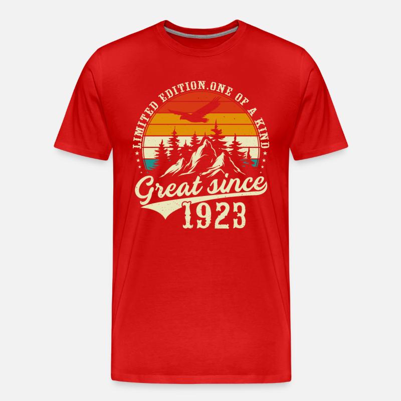 Einzigartig seit 1923 - Männer Premium Bio T-Shirt - Rot