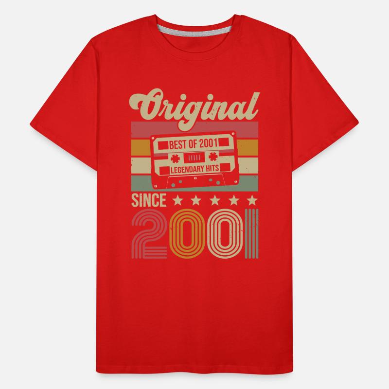 Vintage Geburtstag Original Geschenkidee 2001 Männer Premium Bio T-Shirt