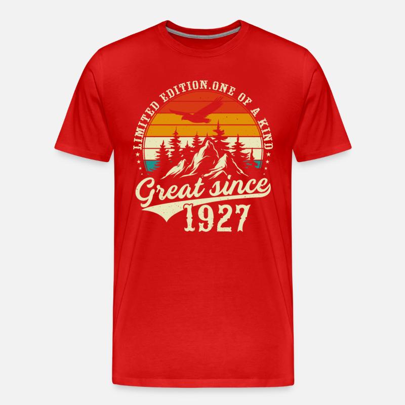 Einzigartig seit 1927 - Männer Premium Bio T-Shirt - Rot