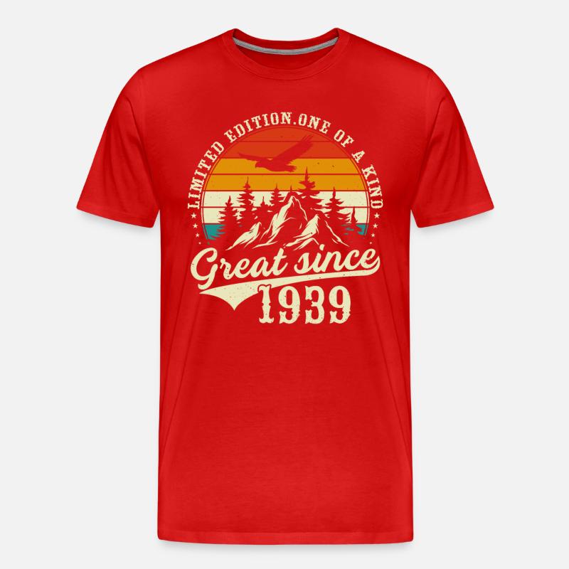 Einzigartig seit 1939 - Männer Premium Bio T-Shirt - Rot