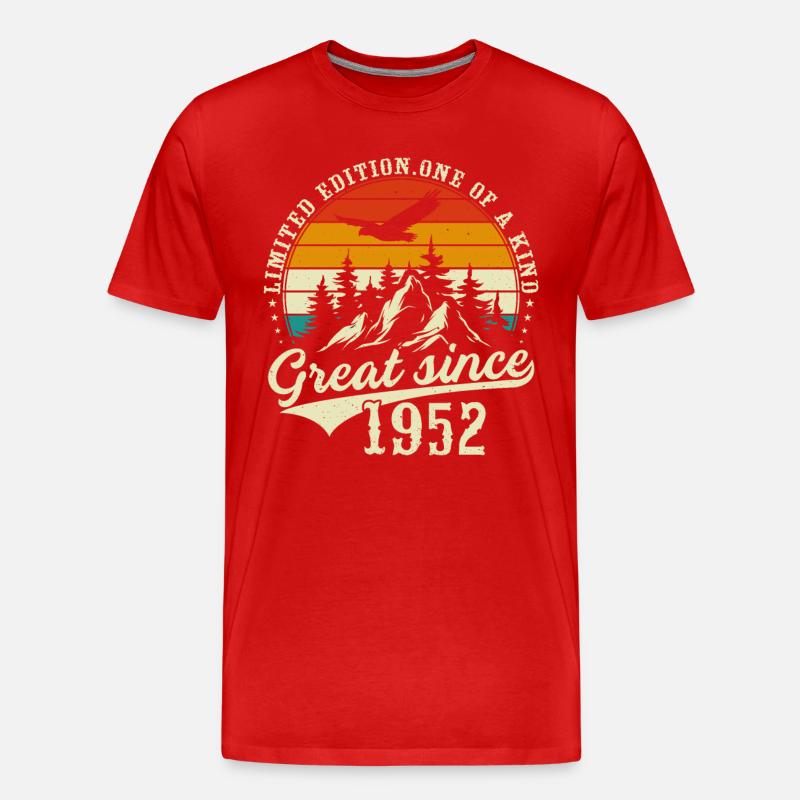 Einzigartig seit 1952 - Männer Premium Bio T-Shirt - Rot
