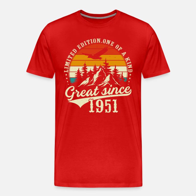 Einzigartig seit 1951 - Männer Premium Bio T-Shirt - Rot