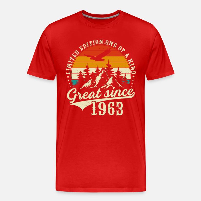 Einzigartig seit 1963 - Männer Premium Bio T-Shirt - Rot
