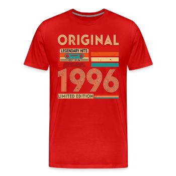 Original legendäre Hits Das Beste von 1996 - Männer Premium Bio T-Shirt - Rot - Vorne - Damien (186cm)