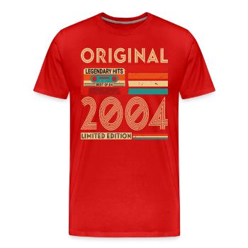 Original Legendary Hits Best of 2004 - Männer Premium Bio T-Shirt - Rot - Vorne - Damien (186cm)