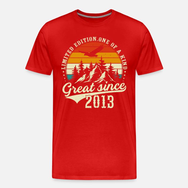 Einzigartig seit 2013 - Männer Premium Bio T-Shirt - Rot