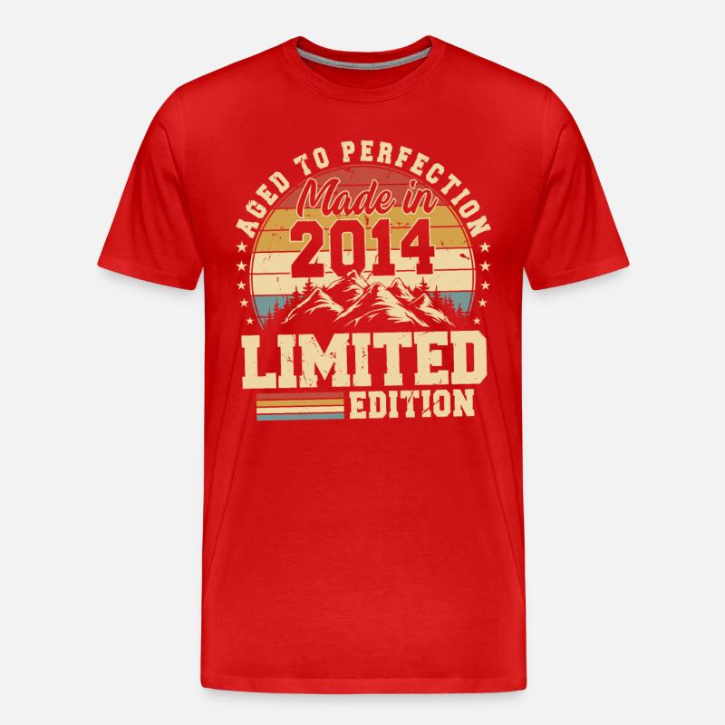Einzigartig seit 2014 - Männer Premium Bio T-Shirt - Rot