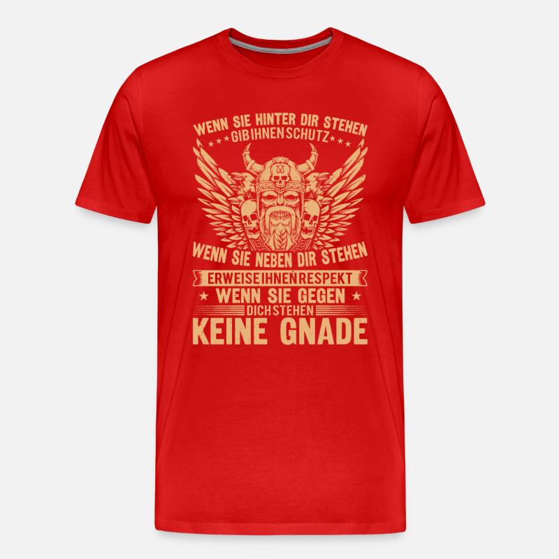 Wenn Sie Hinter Dir Stehen - Männer Premium Bio T-Shirt - Rot