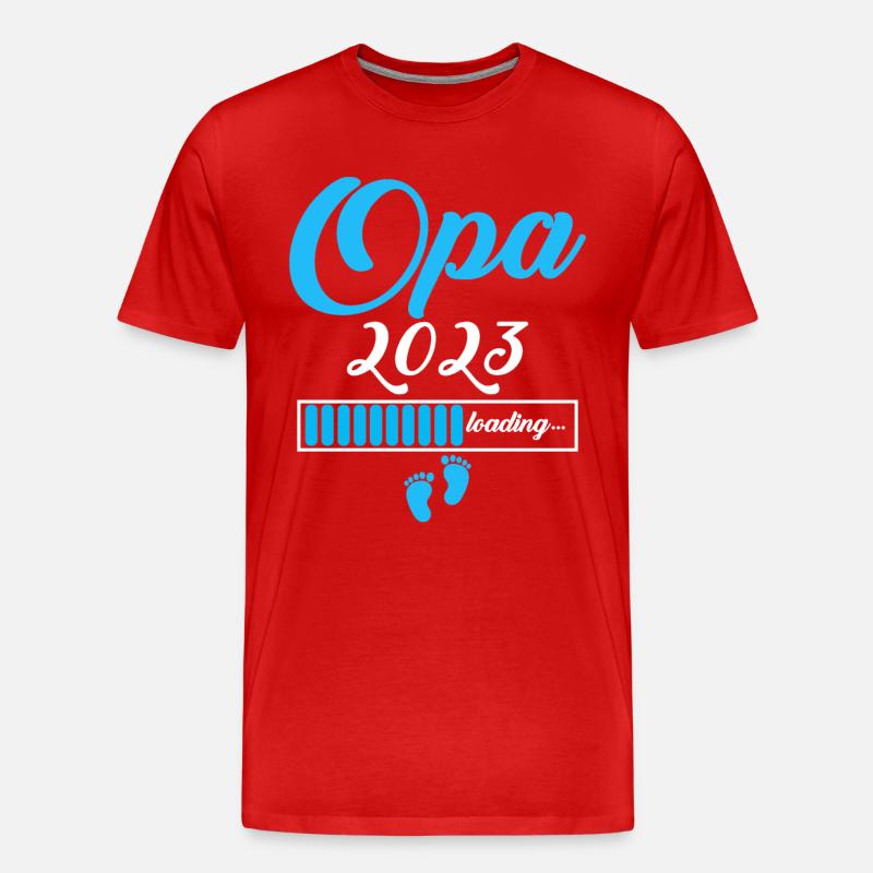 Opa 2023 - Männer Premium Bio T-Shirt - Rot