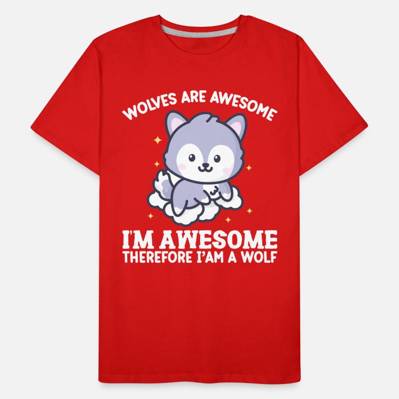 Ich bin großartig, also bin ich ein Wolf Männer Premium Bio T-Shirt