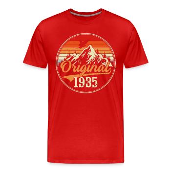 Original 1935 - T-shirt bio Premium Homme - rouge - Devant - Damien (186cm)
