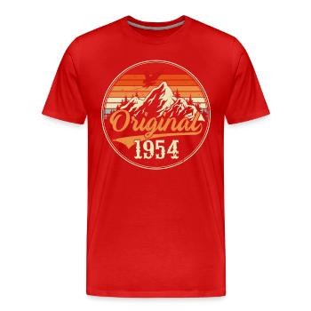 Original 1954 - T-shirt bio Premium Homme - rouge - Devant - Damien (186cm)