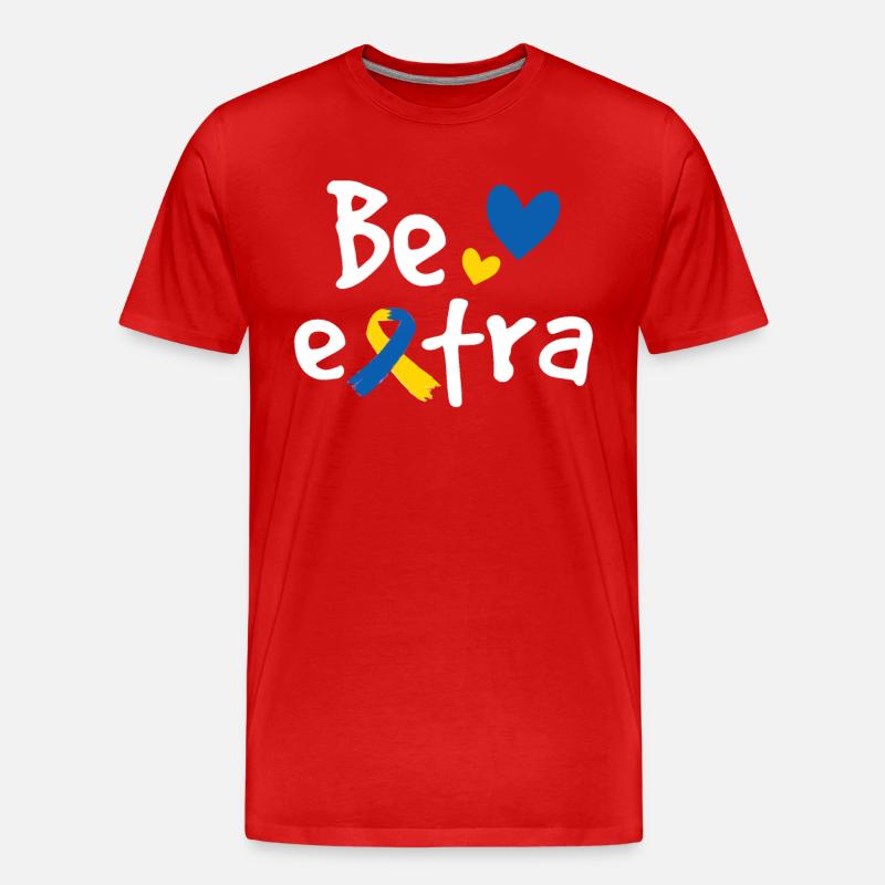 Seien Sie extra - Männer Premium Bio T-Shirt - Rot