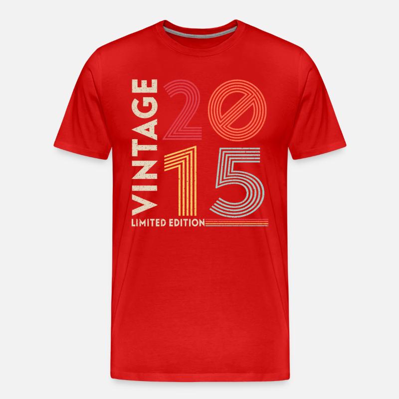 Old School 2015 - Männer Premium Bio T-Shirt - Rot
