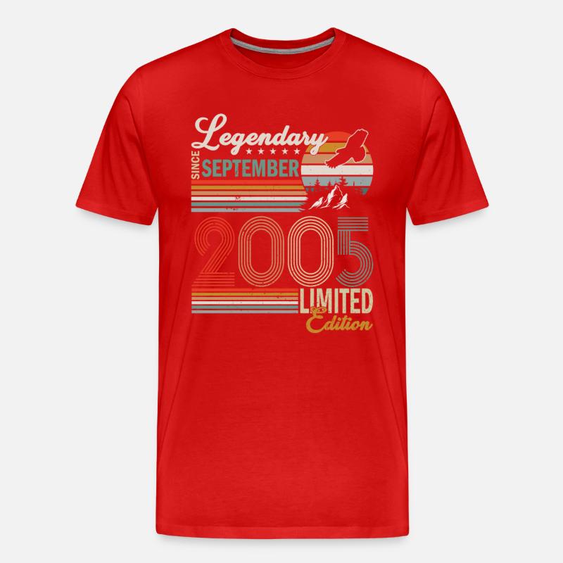 Awesome since september 2005 - Männer Premium Bio T-Shirt - Rot