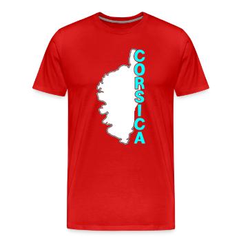 Wappen von Korsika - Männer Premium Bio T-Shirt - Rot - Vorne - Damien (186cm)