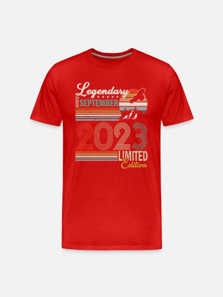 September 2023 Birthday 2023 September - Men's Premium Organic T-Shirt - red