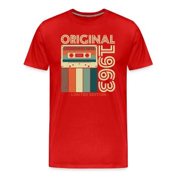 Geburtstagsgeschenk 1963 - Männer Premium Bio T-Shirt - Rot - Vorne - Damien (186cm)