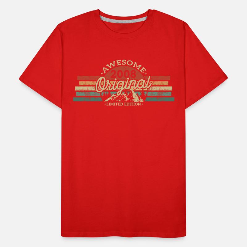Geburtstagsgeschenk 2008 Männer Premium Bio T-Shirt