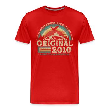 Birthday Gift 2010 - An unforgettable memory - Men's Premium Organic T-Shirt - red - Front - Damien (186cm)