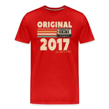 Vintage Birthday Gift 6/7 Years - Men's Premium Organic T-Shirt - red - Front - Damien (186cm)