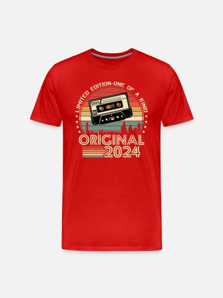 Retro Birthday Gift 2024 - Men's Premium Organic T-Shirt - red