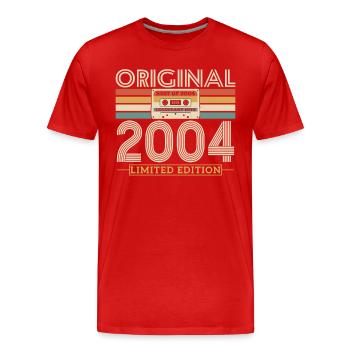 Originelles Geburtstagsgeschenk 2004 19/20 Jahre - Männer Premium Bio T-Shirt - Rot - Vorne - Damien (186cm)