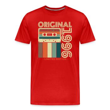 Vintage 1996 Geschenk - Männer Premium Bio T-Shirt - Rot - Vorne - Damien (186cm)